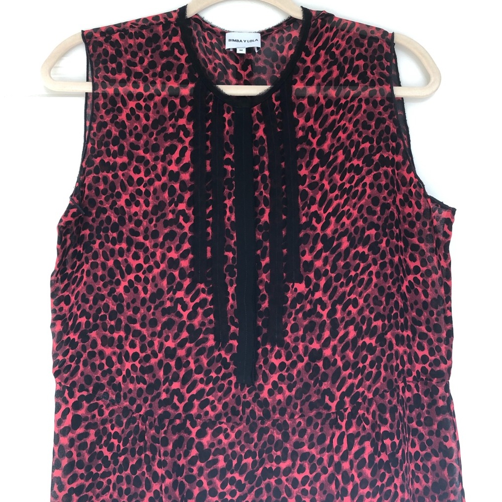 SOLD Bimba Y Lola Cheetah Print Sleeveless Blouse